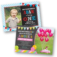 1st Birthday Invitations Photo Cards