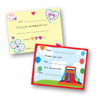 Kids Thank You Cards Fill-in