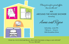 House Layout Blue Invitations