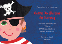 Commanding Boy Pirate Invitations