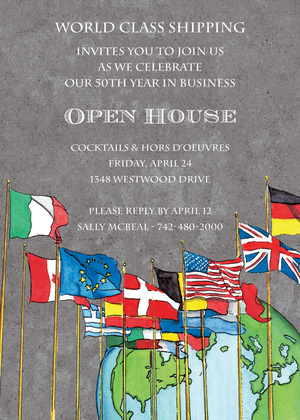 Global Spin Flagpoles Country Invitations