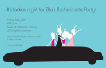 Out On The Town Girly Limousine Invitation