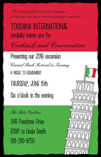 Classic Italian Table Green Border Invitations