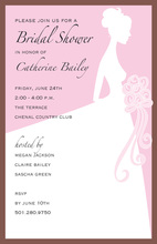 Framed Photo Bridal Shower In Pink Wedding Invites