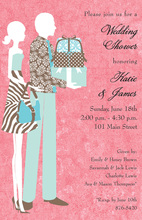 Pink Silhoutte Couple Invitations