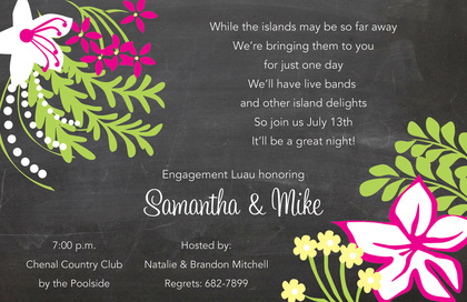Exotic Floral Silhouette Invitations