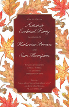 Red Leaves Classic Invitations