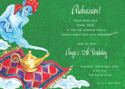 Smiling Genie Party Invitations