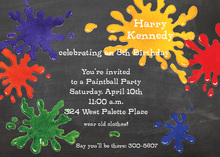 Splash Painted Party Invitations