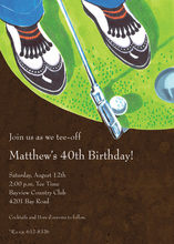 Playing Golf Party Invitations