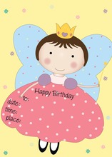 Fairy Kids Fill-in Birthday Invitations