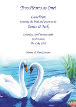 Beautiful White Swans By The Lake Invitation