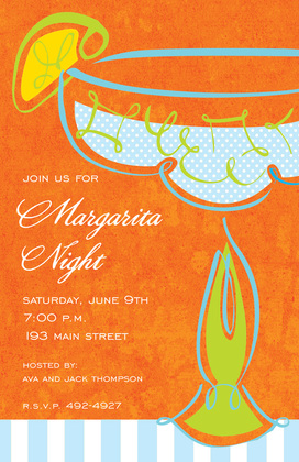 Swirl Margarita Fiesta Invitations