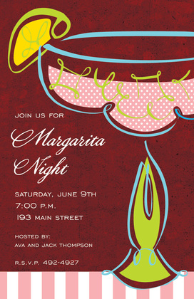 Swirl Margarita Fiesta Invitations