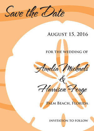 Bold Sand Dollar Lavender Wedding Invitations