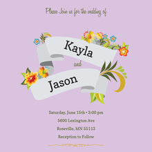 Duo Tag Floral Banner Invitations