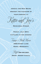 Blue Seahorse Wedding Invitations