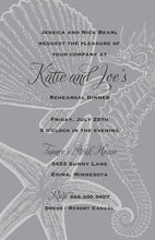 Grey Seahorse Wedding Invitations