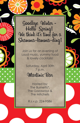 Mixed Modern Floral Invitations