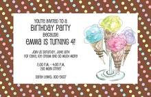 Cone Madness Birthday Invitations