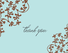 Blue Vines Thank You Cards