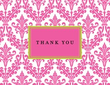 Frill Pink Thank You Cards