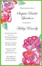Vintage Carnation In Classy Red Floral Invitations