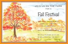 Large Autumn Tree Invitation