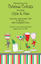 Festive Holiday Dinner Party Invitations