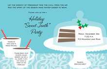 Holiday Cake Cocoa Treats Invitation