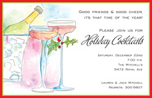 Dreaming of a Wine Christmas Holiday Invitations