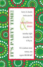 Party Time Holiday Lights Invitation