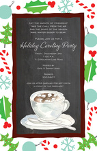 Cocoa Chalkboard Holiday Invitations