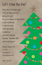 Simple Christmas Tree Invitations