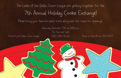 Placesetting Cookies Holiday Invitations