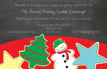 Chalkboard Cookies Christmas Invitations