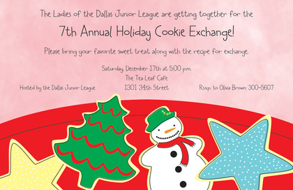 Placesetting Cookies Holiday Invitations