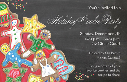 Holiday Cookie Party Invitations