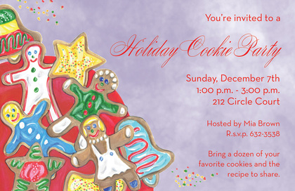 Cookie Sprinkles Christmas Invitations