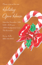 Traditional Christmas Candy Cane Invitations