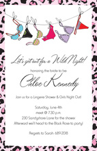 Lavender Hanging Wild Sexy Lingerie Invitations