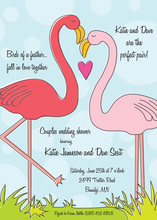 Watercolor Flamingo Lovers Invitations
