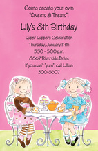 Little Girl Tea Party Invitation