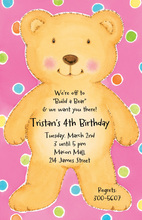 Cute Teddy Bear Invitation