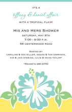 Abstract Bermuda Hibiscus Invitation
