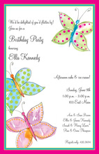 Watercolor Bug Birthday Invitation 