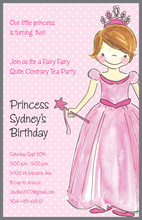 Black Hair Princess Castle Invitations