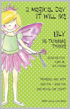 Smiling Fairy Girl Birthday Invitations