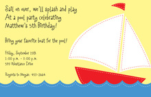 Stitched Boat Invitations