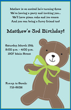 Stitched Bear Invitations